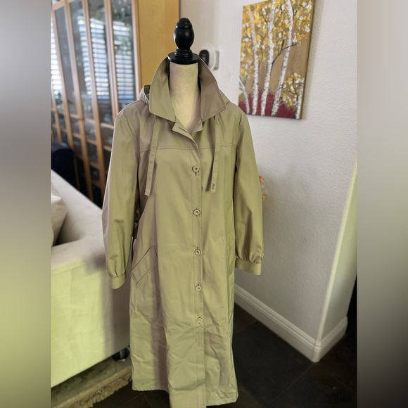 London Fog - 80s vintage classic long waterproof beige coat from UK - Picture 3 of 10